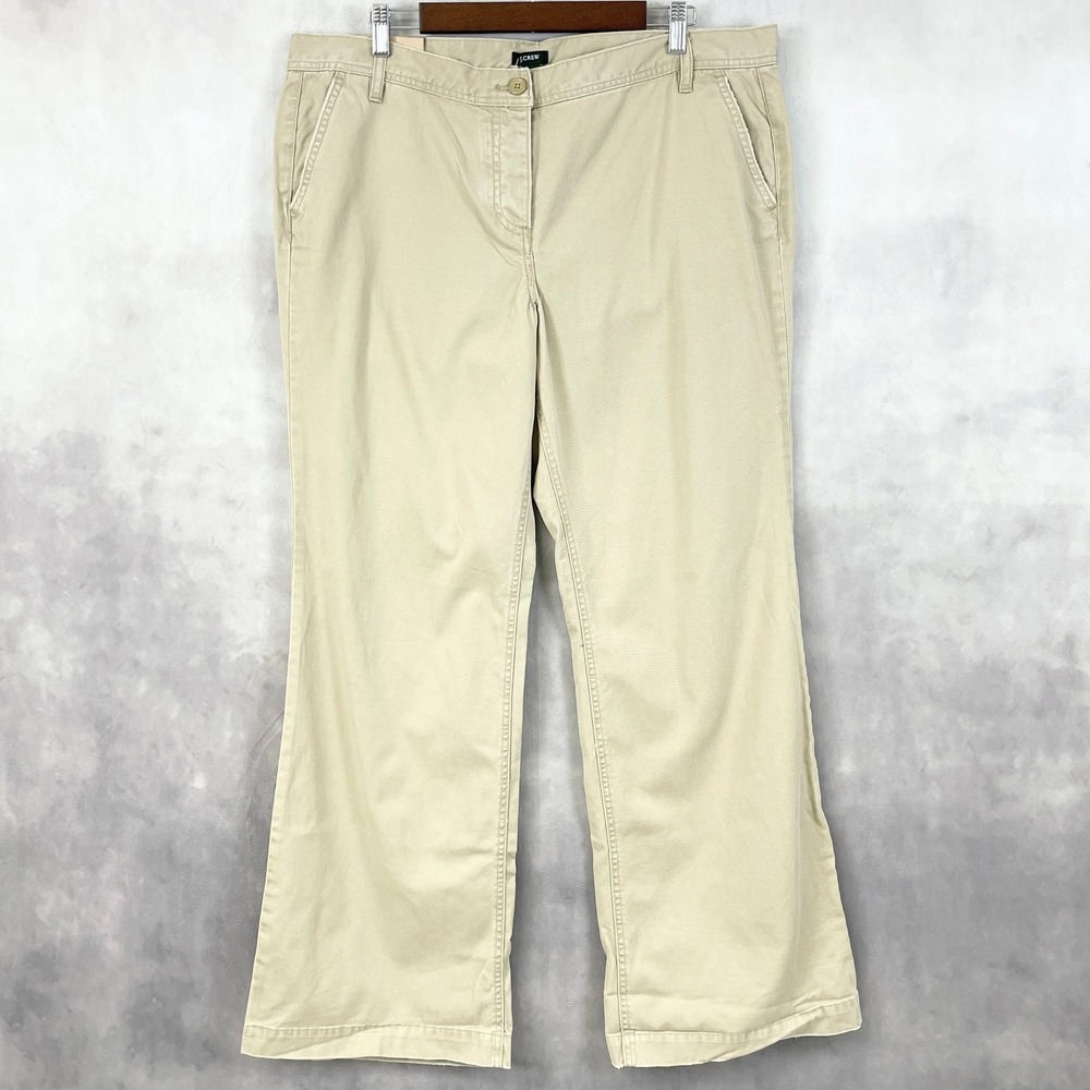 VTG J Crew Womens Pants 16 Low Fit‎ Y2K Chino Trousers Minimal Clean Girl Preppy